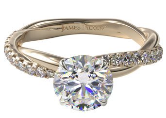 Pave engagement rings