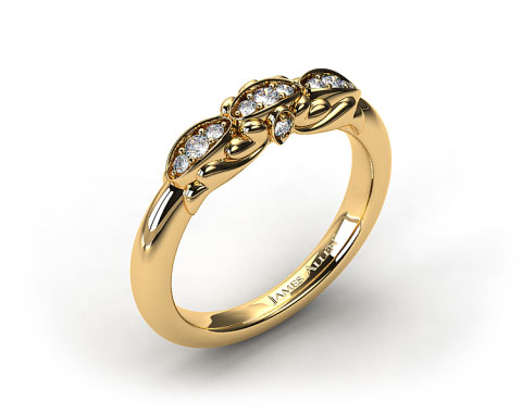 Pave Teardrop Wedding Band  14K Yellow Gold  James Allen  14790Y14