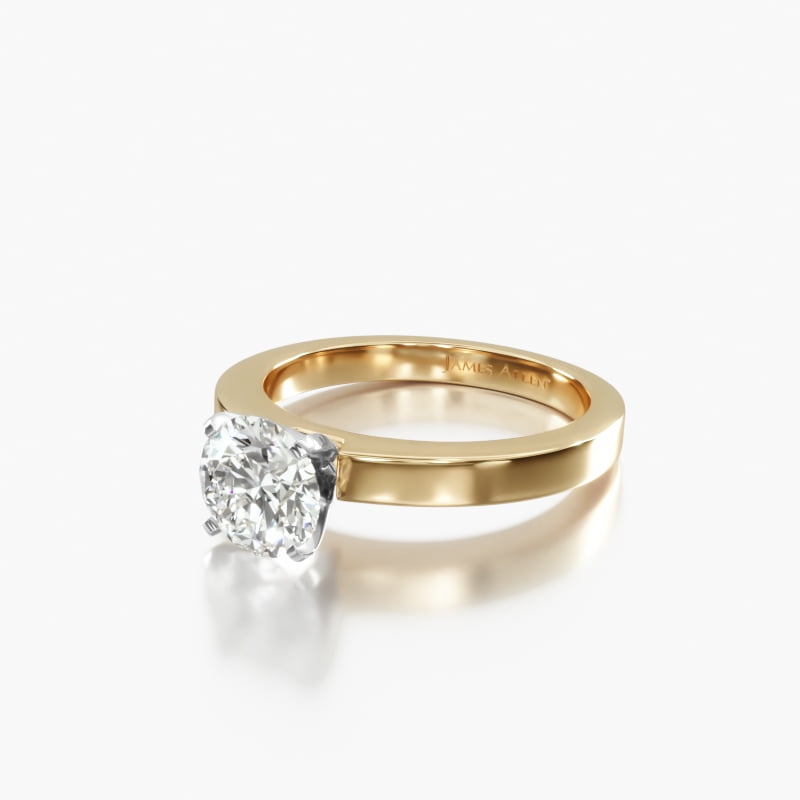 Heart Solitaire 1.53 CT Engagement Ring in 14K Yellow Gold