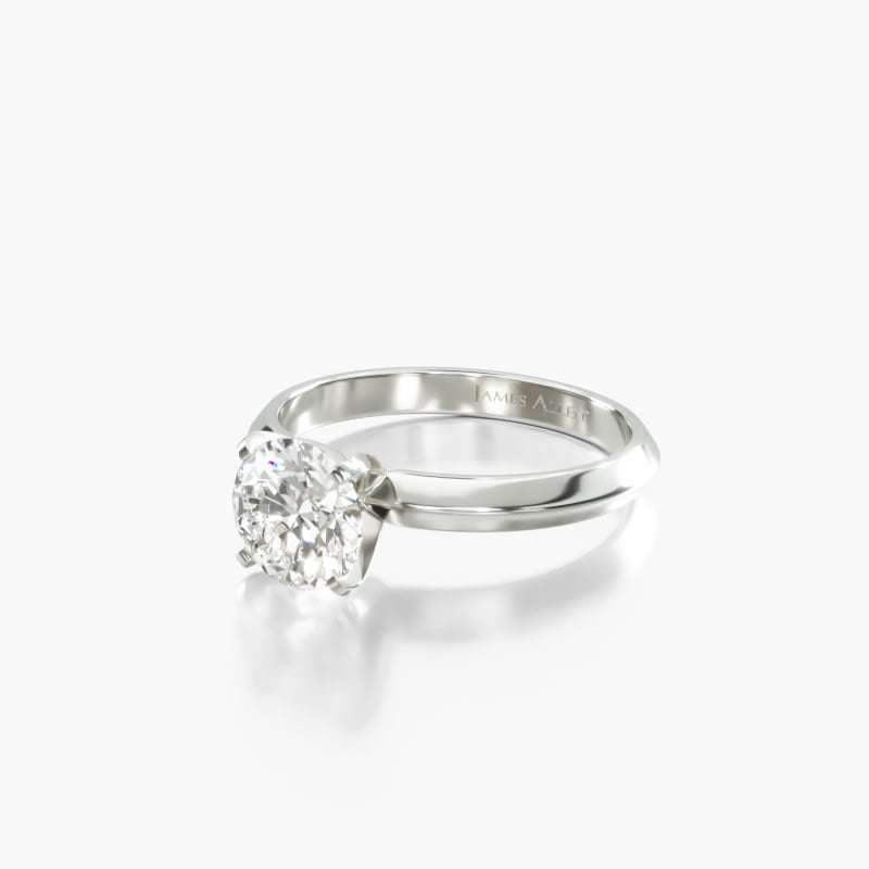 Asscher Solitaire 1.71 CT Engagement Ring in Platinum