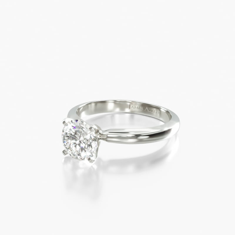Marquise Solitaire 1.5 CT Engagement Ring in 18K White Gold