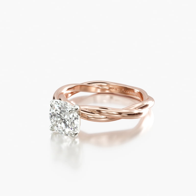 Heart Solitaire 0.76 CT Engagement Ring in 14K Rose Gold