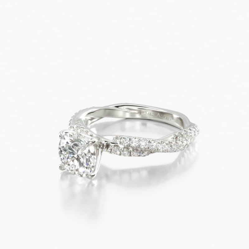 Marquise Unique Pave 1.21 CT Engagement Ring in 14K White Gold