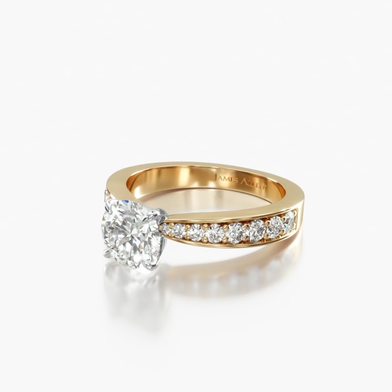 Heart 1.71 CT Engagement Ring in 14K Yellow Gold