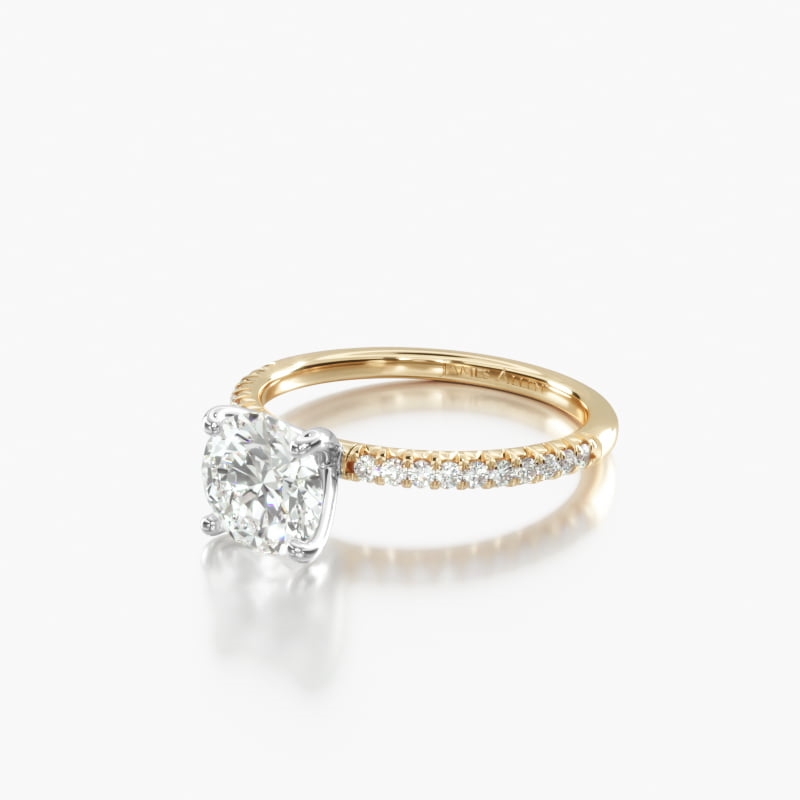 Pear Pave 1.5 CT Engagement Ring in 14K Yellow Gold