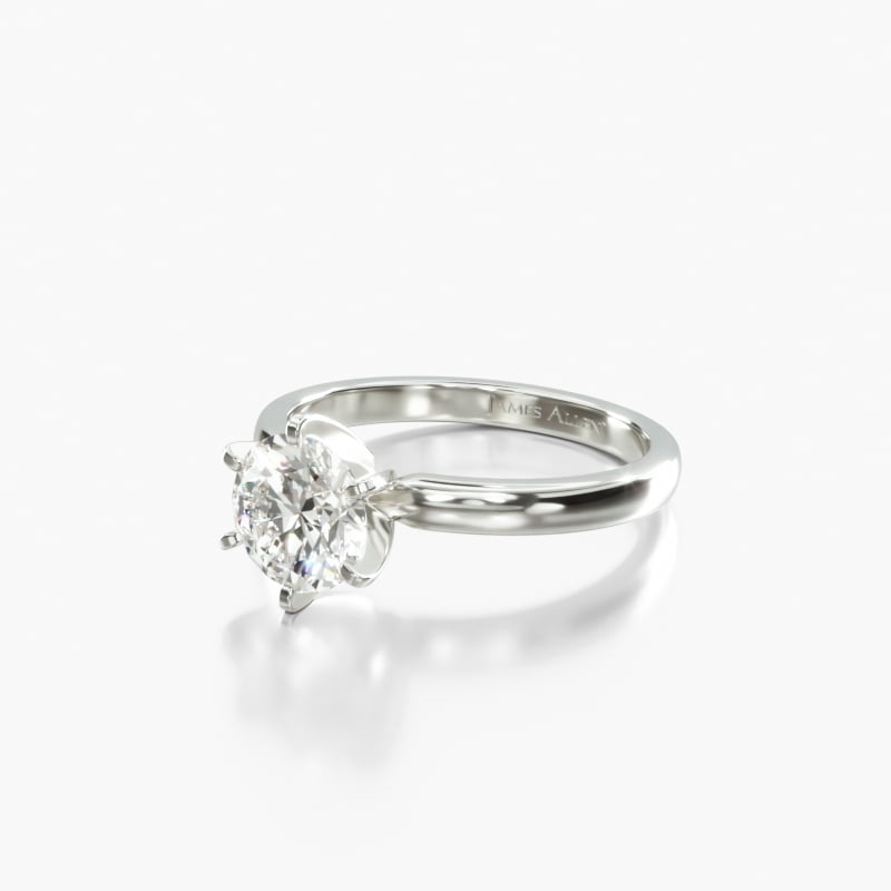 Marquise Solitaire 0.82 CT Engagement Ring in 14K White Gold