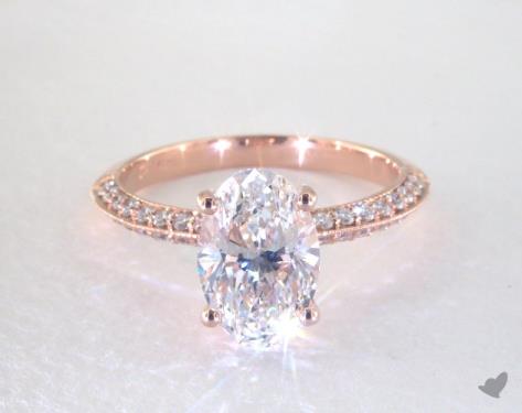 oval pave engagement ring