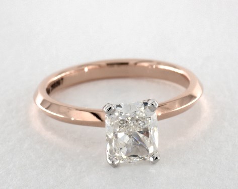 1 30 Carat Cushion Cut Solitaire Engagement Ring In 14k Rose Gold
