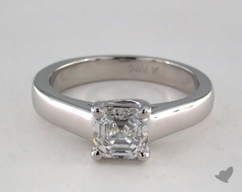 1.08 Carat Asscher Cut Solitaire Engagement Ring in Platinum - 1603788