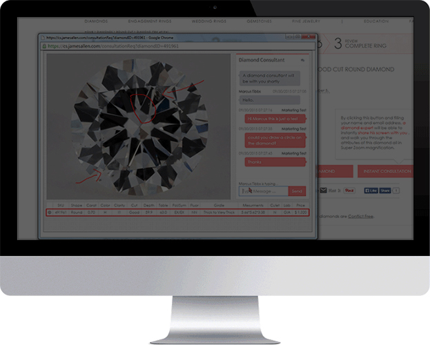 Real-Time Diamond Consultation | JamesAllen.com