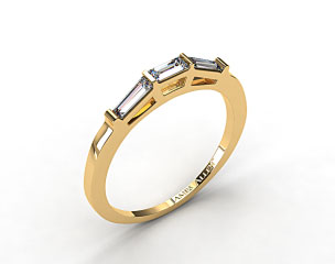 18K Yellow Gold 0.33ct Tapered Baguette Wedding Ring