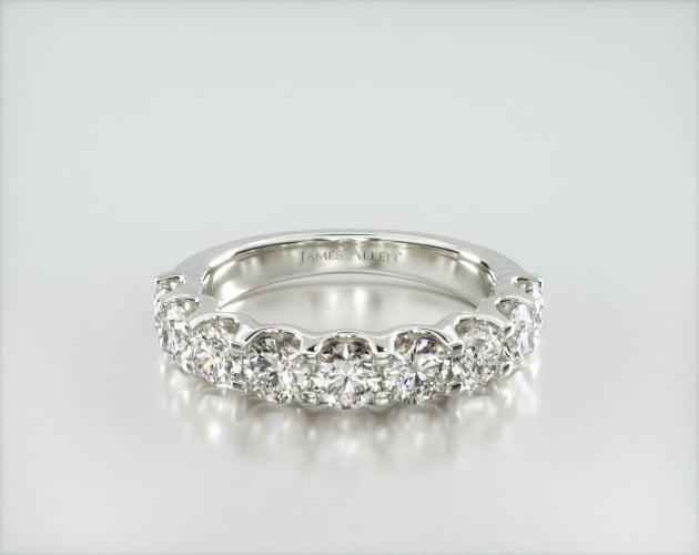 Wedding Rings Womens Anniversary 14k White Gold Nine Stone Shared Prong Contour Diamond Ring 150 Ctw H I Si1 Si2 Item 66678