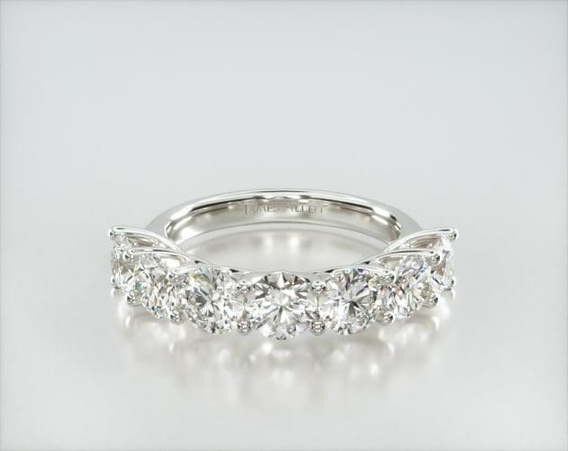 14K White Gold Seven Stone Trellis Lab Created Diamond Ring (2.00 CTW