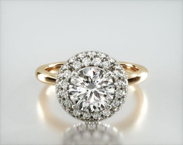 Falling edge pave diamond engagement ring best sale