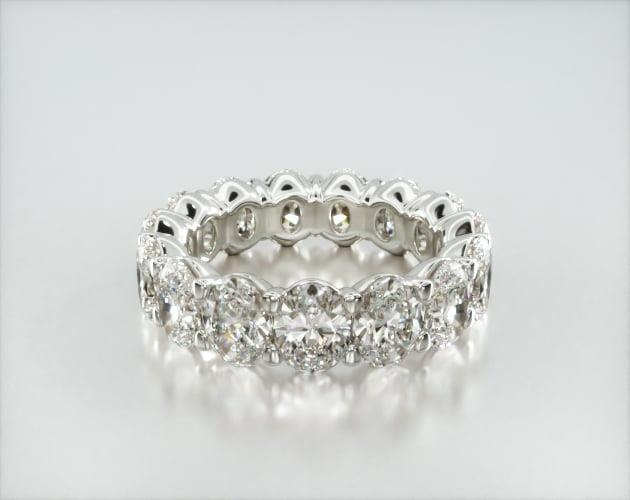 wedding rings, womens eternity, platinum oval cut diamond eternity ring