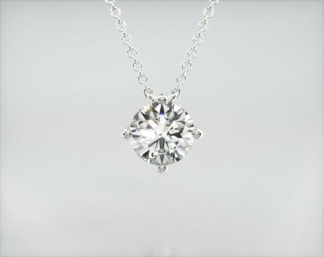 Platinum Kite Set Solitaire Diamond Pendant (0.50 CTW - H-I / SI1-SI2)