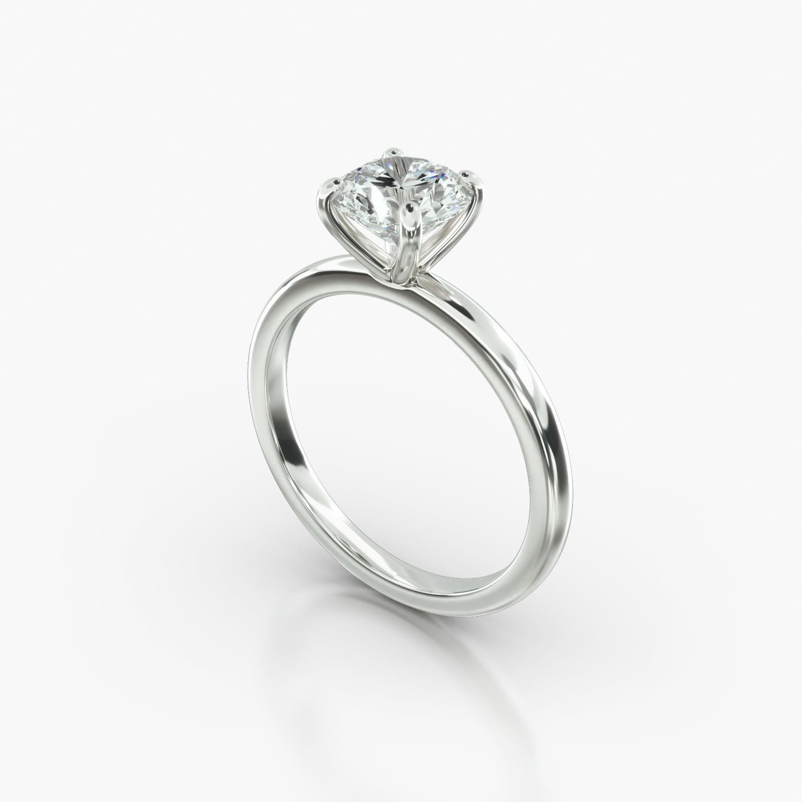 Solitaire Engagement Ring Embellished With a Four Prong Signature Head s01w14h01w14