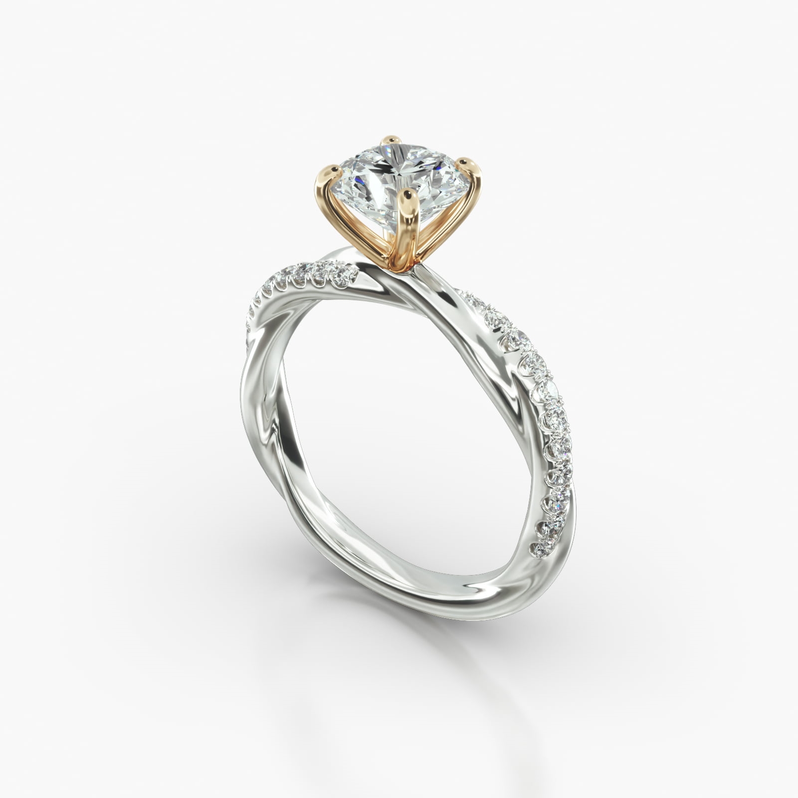 Pave rope engagement ring outlet