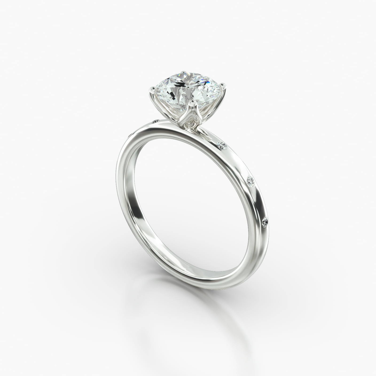 Tulip basket engagement ring top