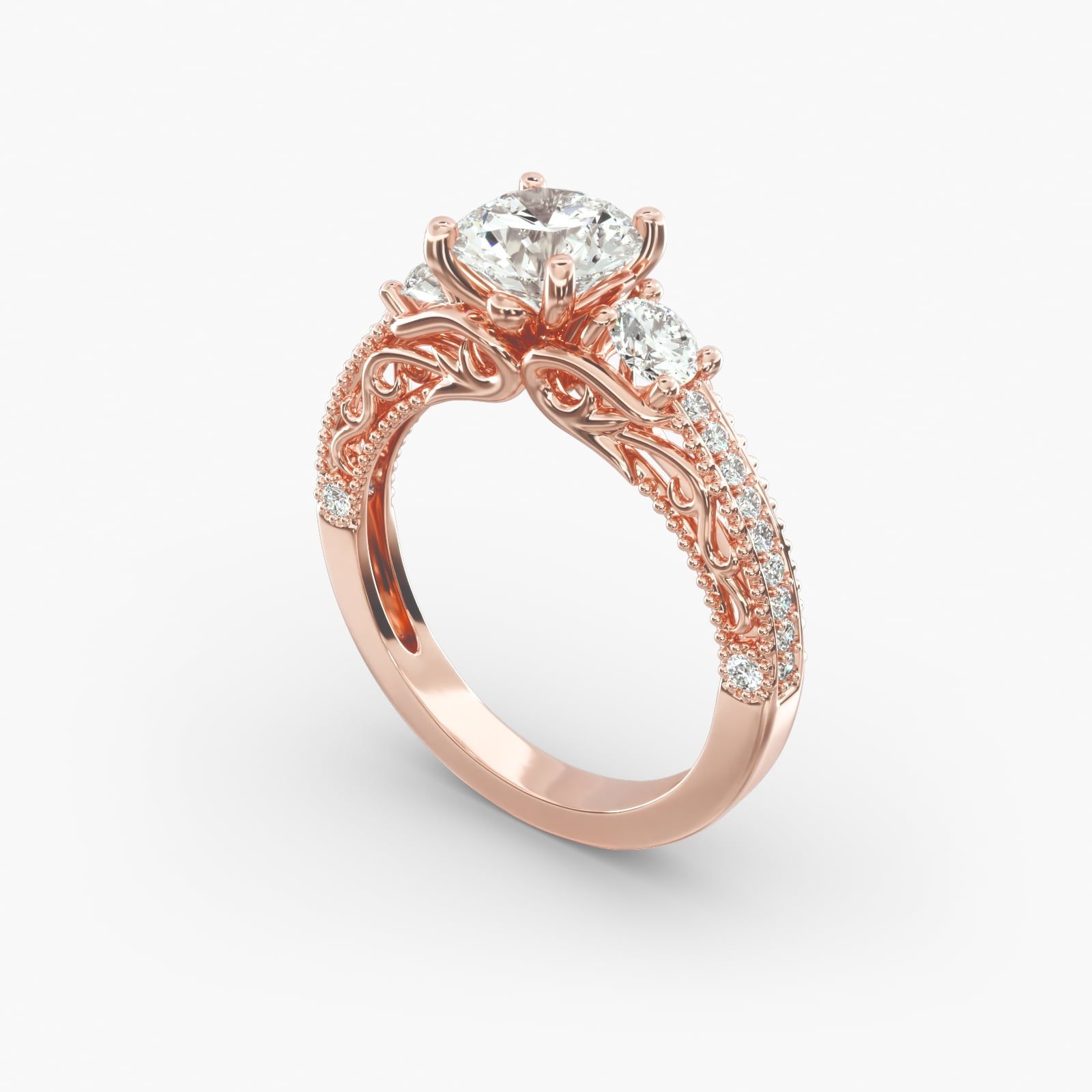 Rose gold scroll ring hotsell