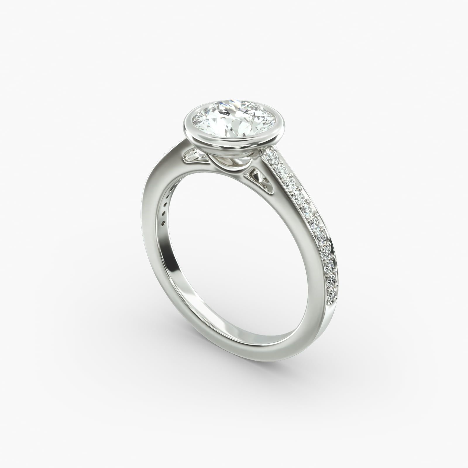 James allen 14k white gold top