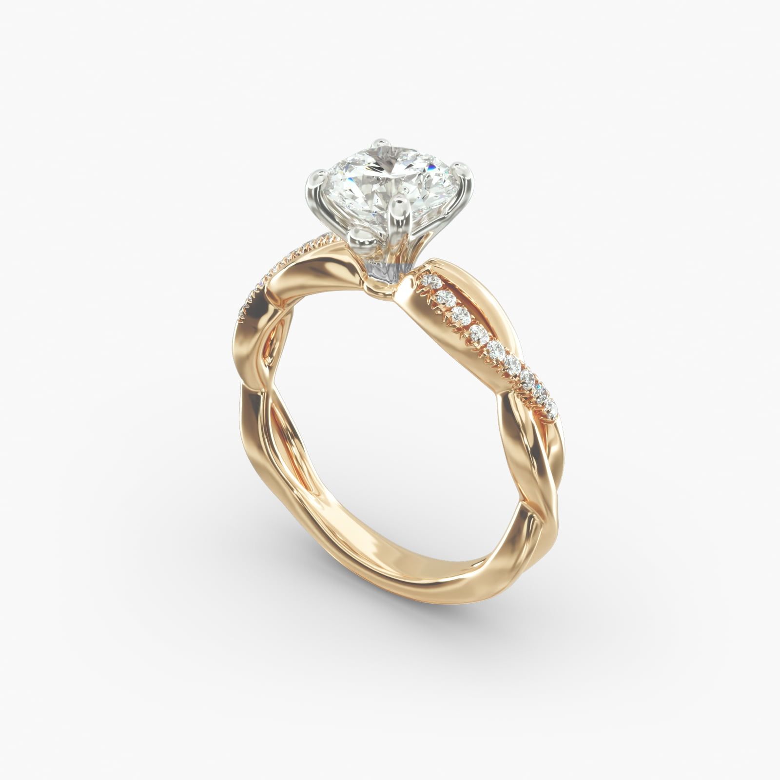 14K Yellow Gold Solo Infinity Engagement Ring-17547y14