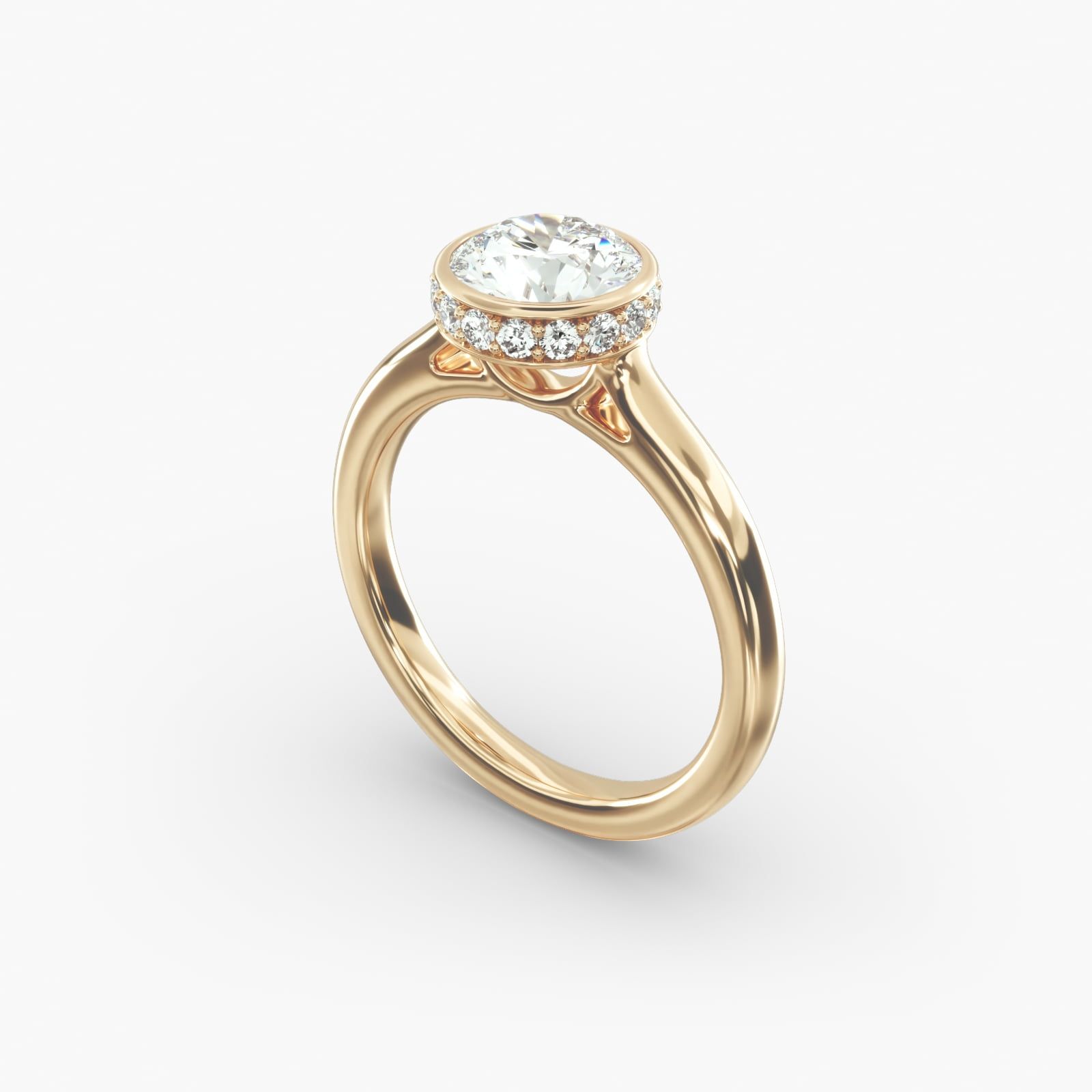 Pave crown engagement ring online
