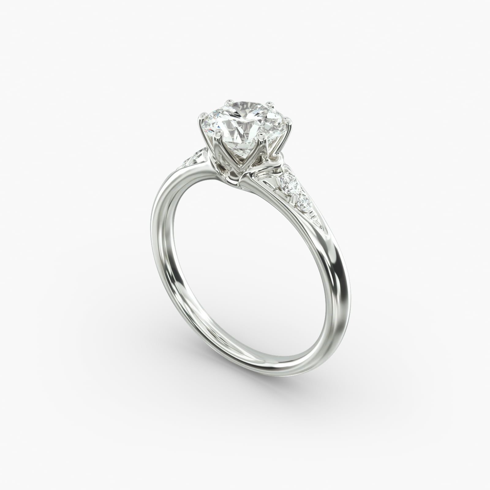Tapered pave ring top