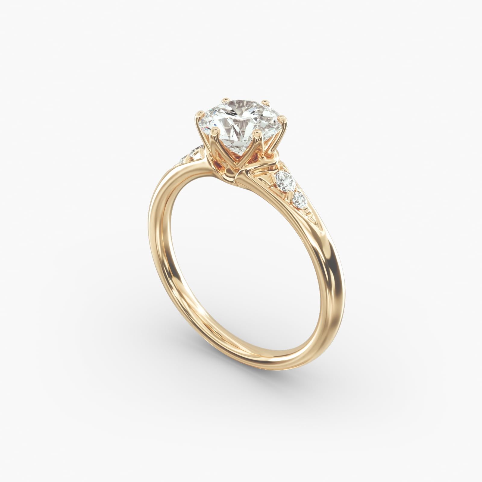 Tapered pave engagement ring hotsell