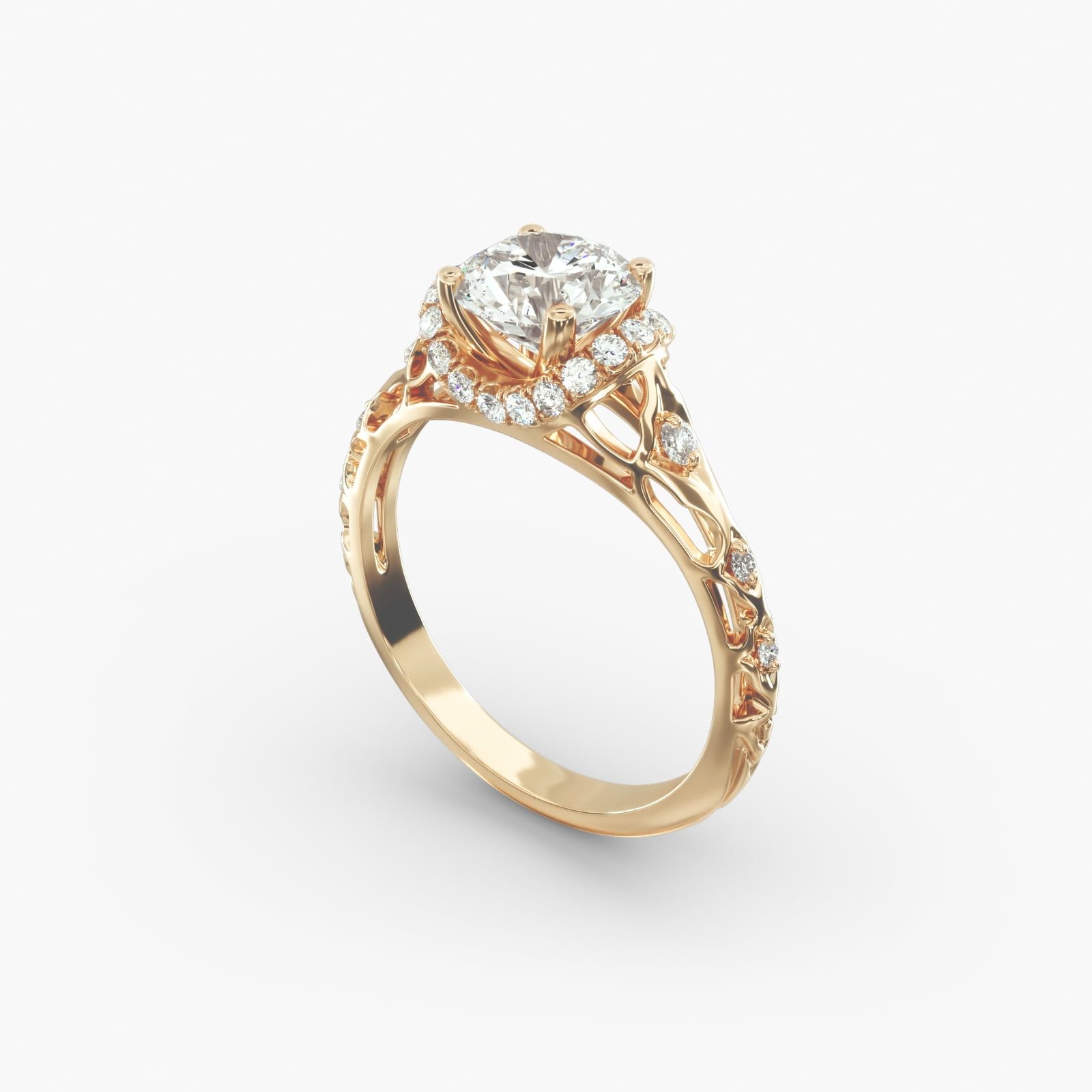 14K Yellow Gold Enchanted Filigree Engagement Ring