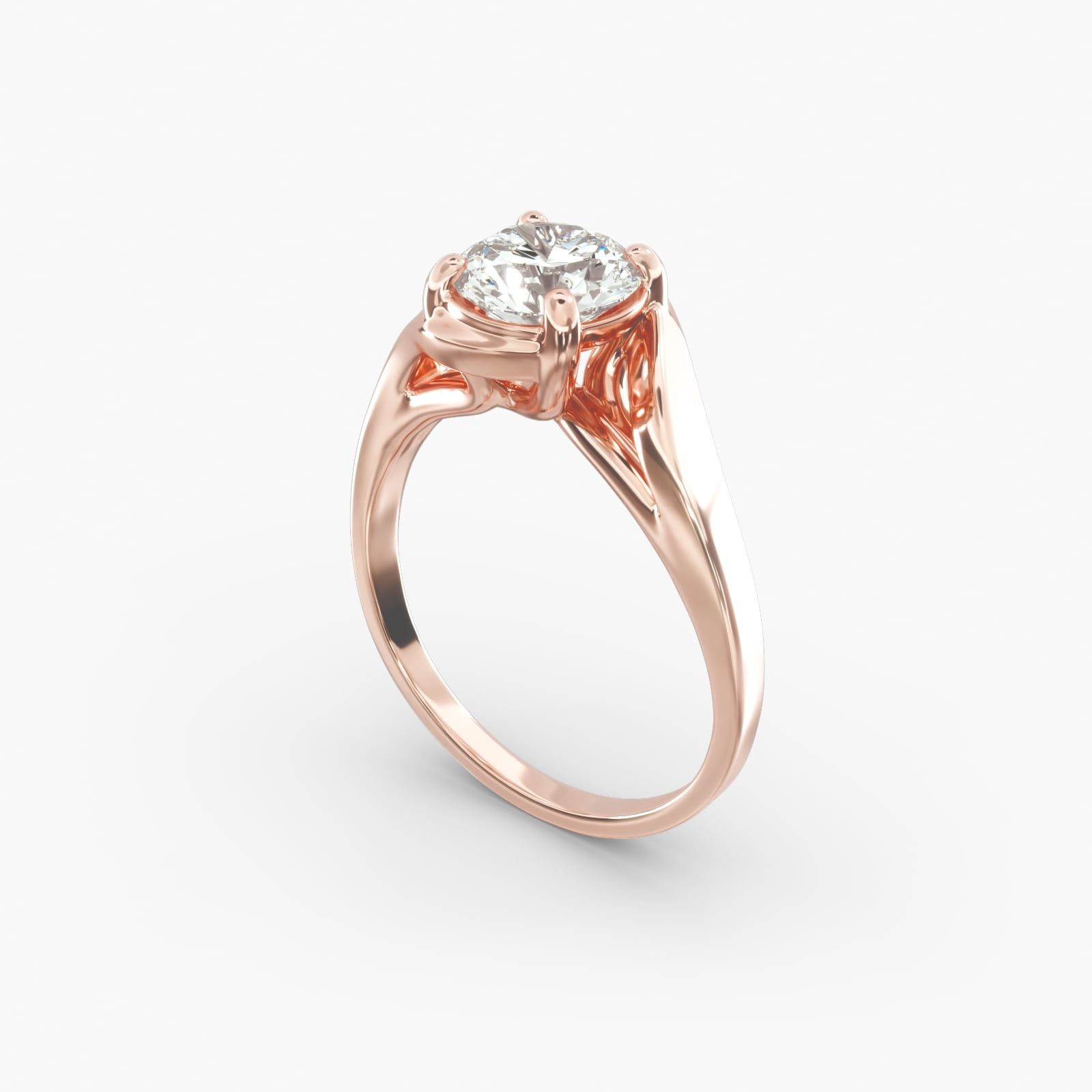 Rose gold bypass ring on sale