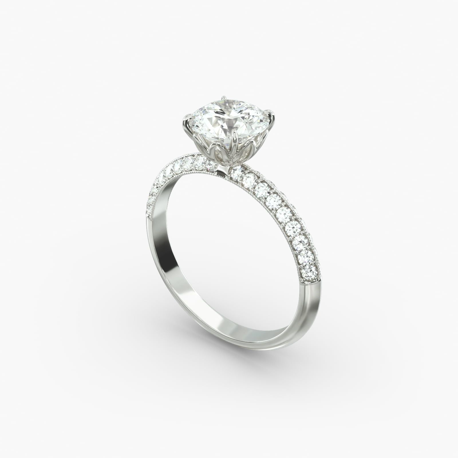 Lotus basket engagement ring sale