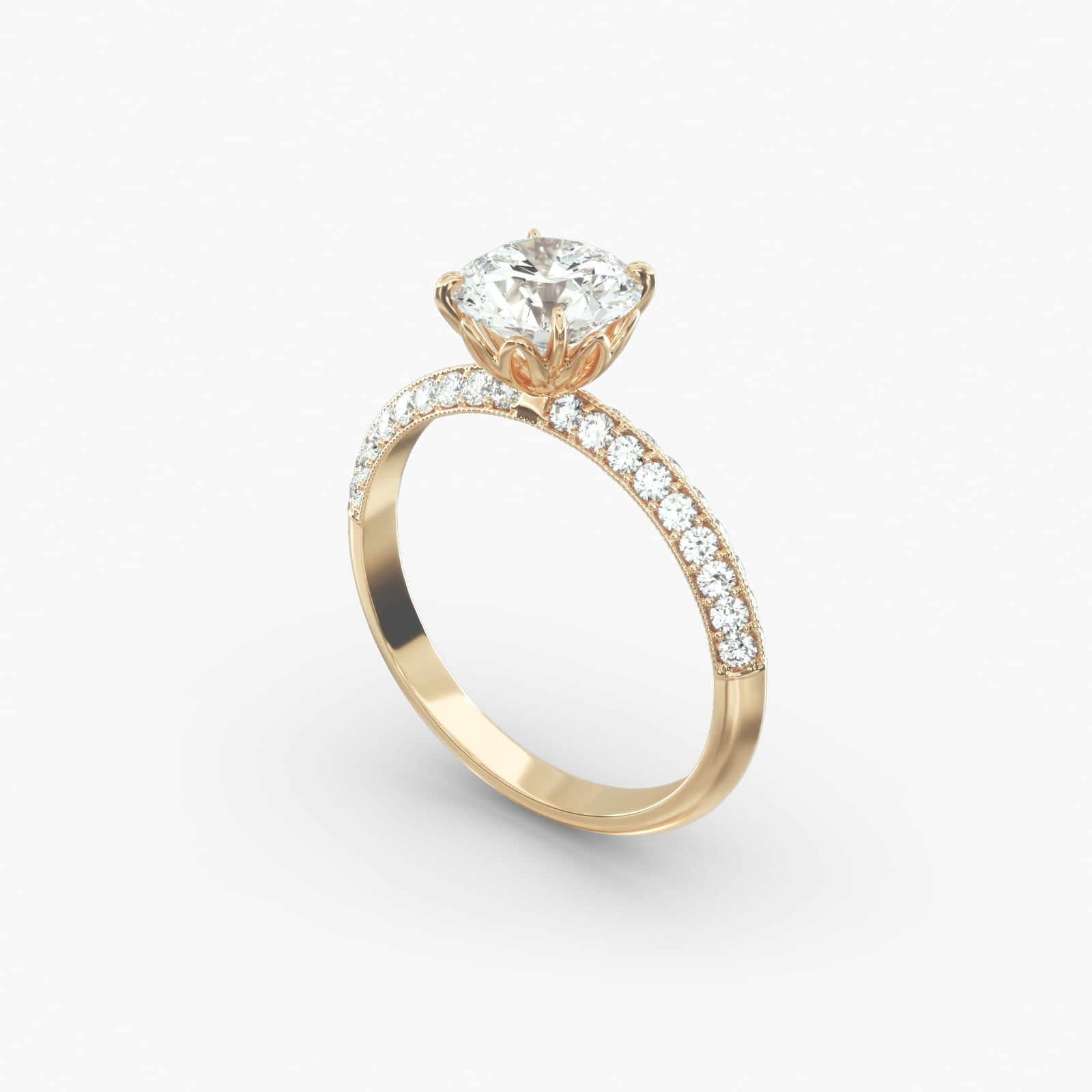 Lotus basket engagement ring discount