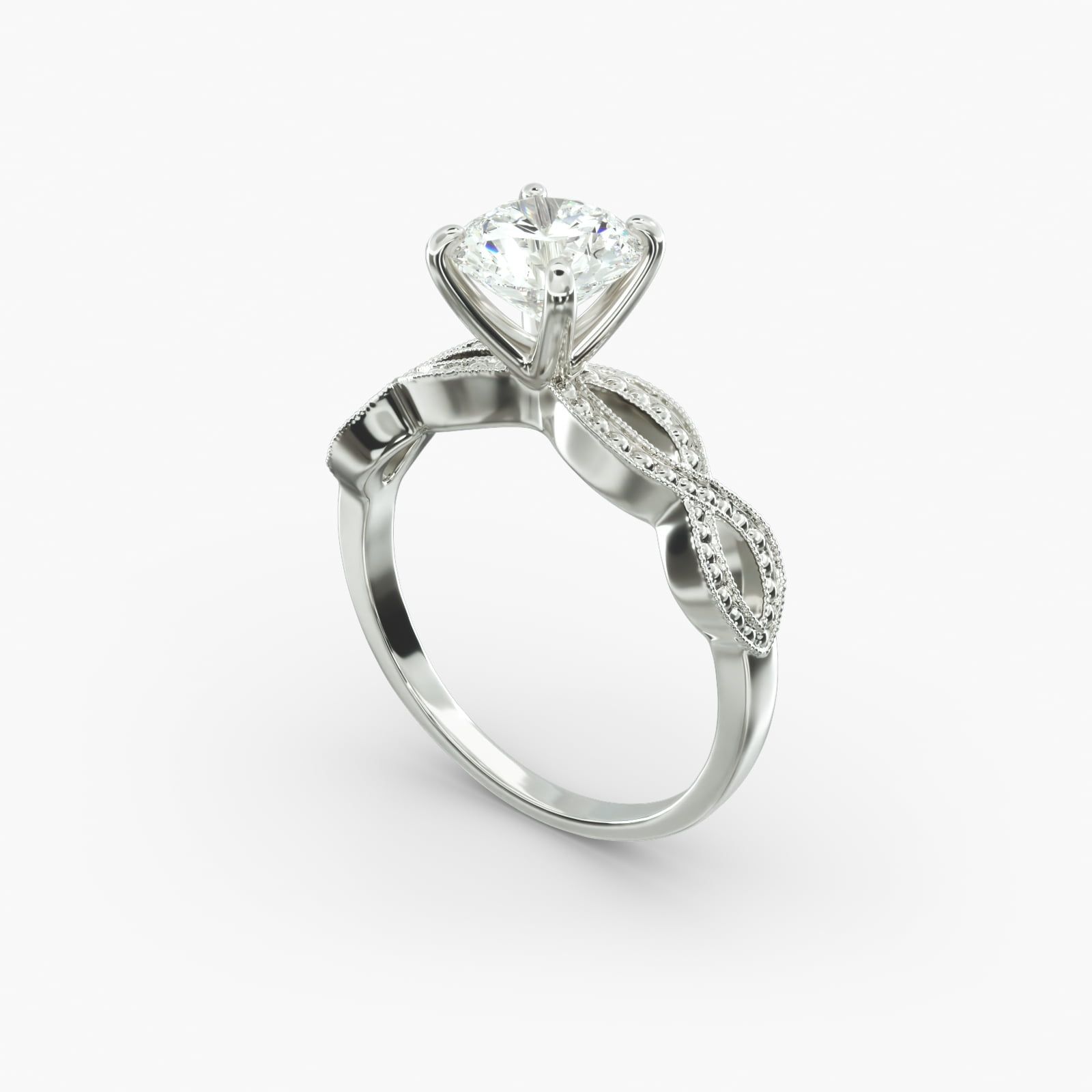 Vintage infinity engagement ring hot sale