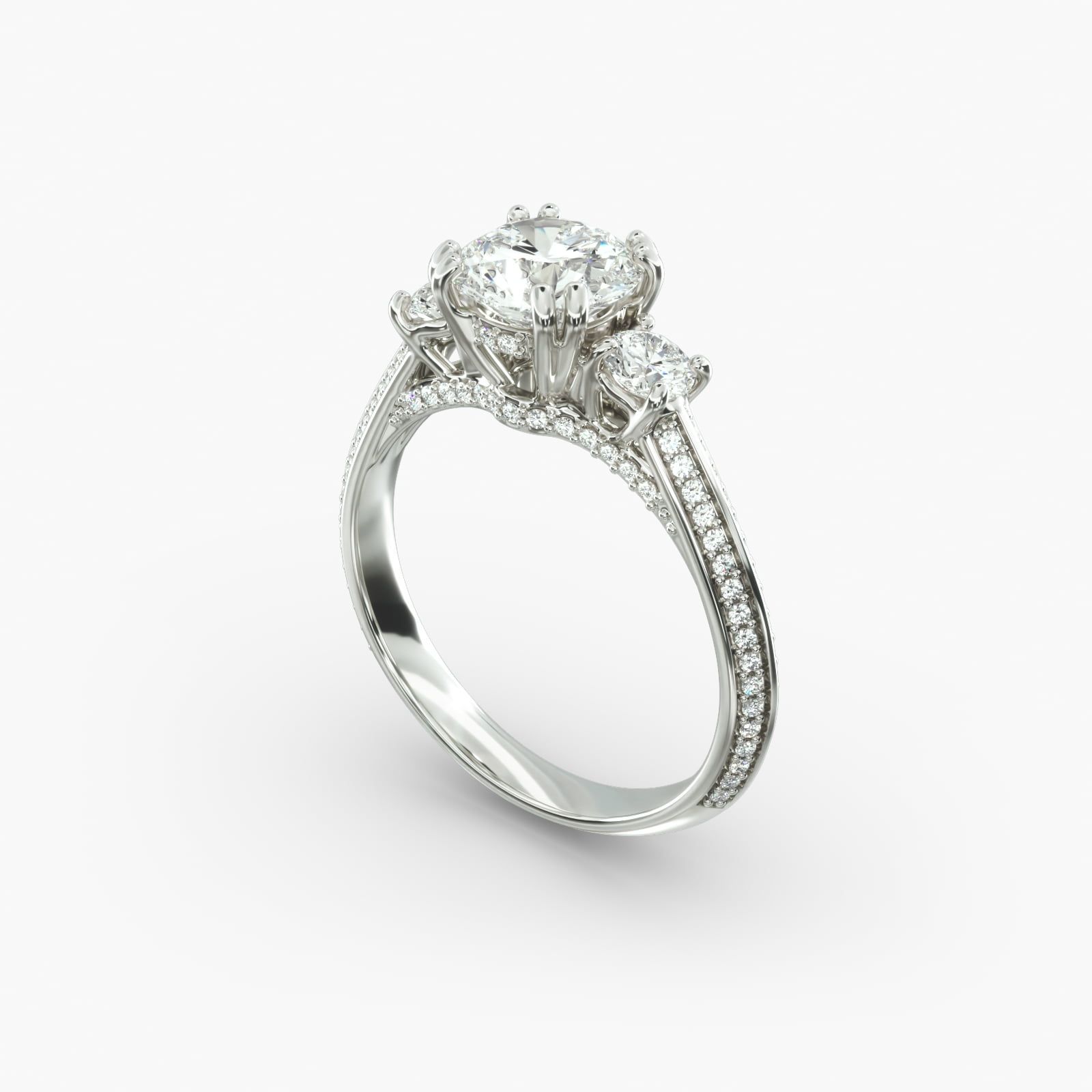 James allen three stone ring discount