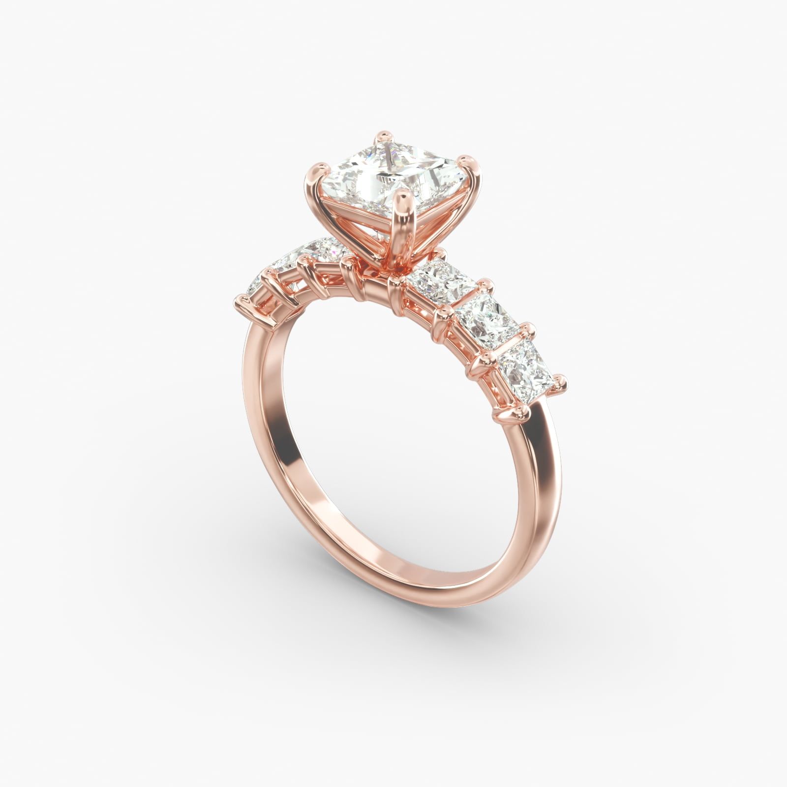 Rose gold princess ring discount