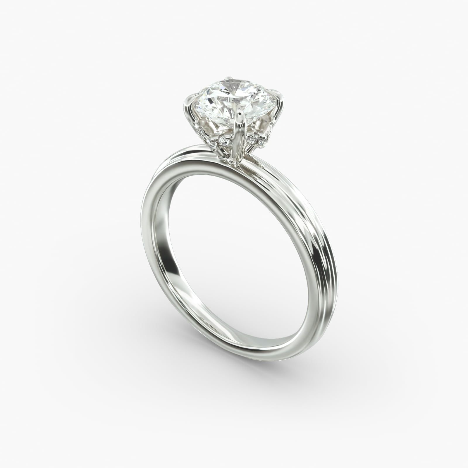 Solitaire with hidden halo sale