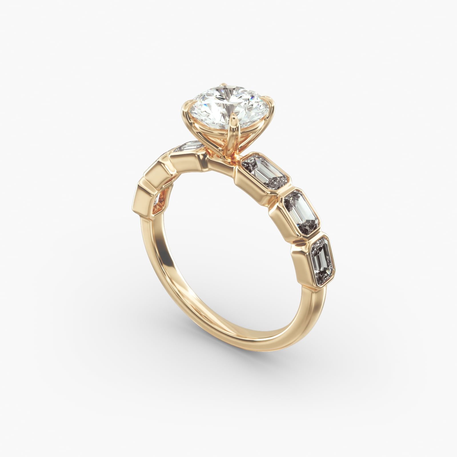 James allen emerald cut engagement ring top