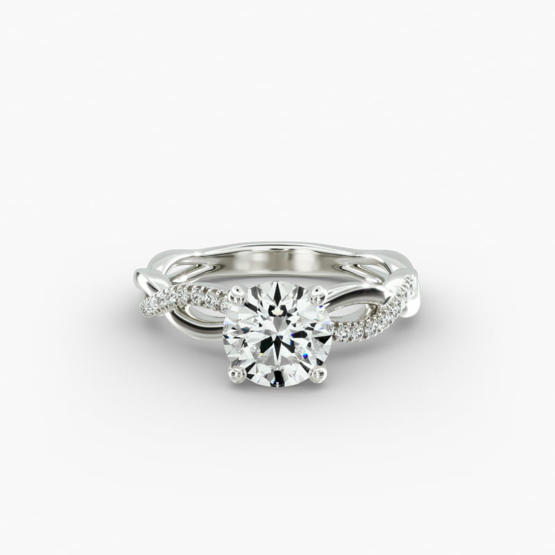Platinum Solo Infinity Engagement Ring