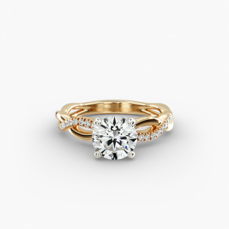 18K Yellow Gold Solo Infinity Engagement Ring