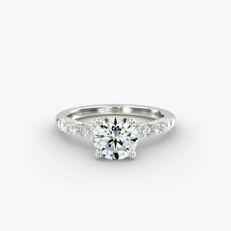 Platinum Prong Set Diamond Engagement Ring