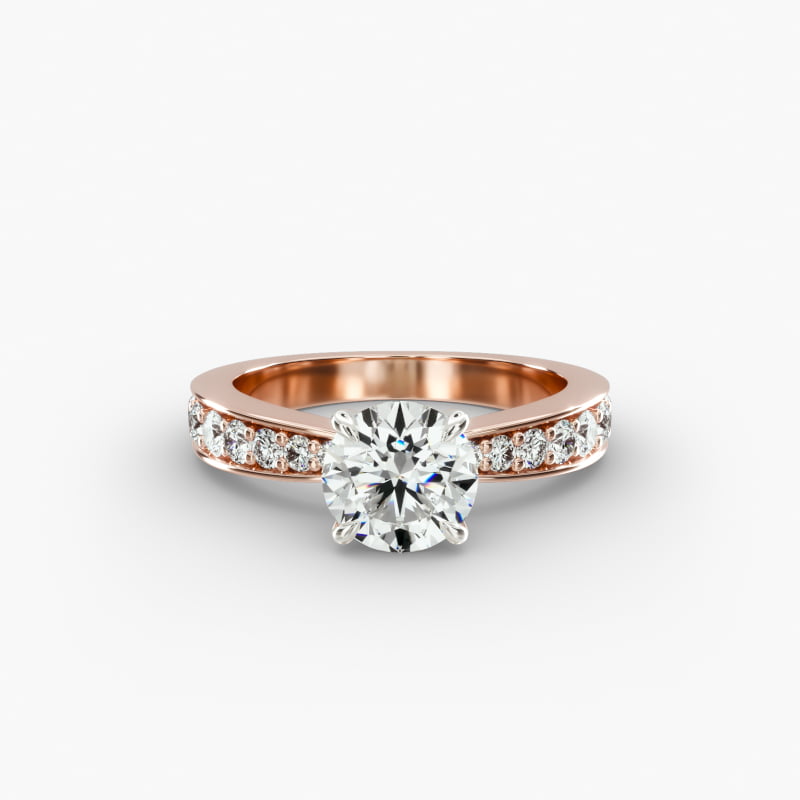14K Rose Gold Perfect Pavé Engagement Ring