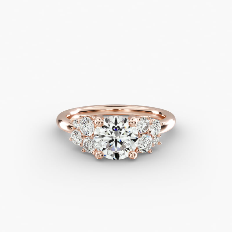 14K Rose Gold Diamond Medley Engagement Ring