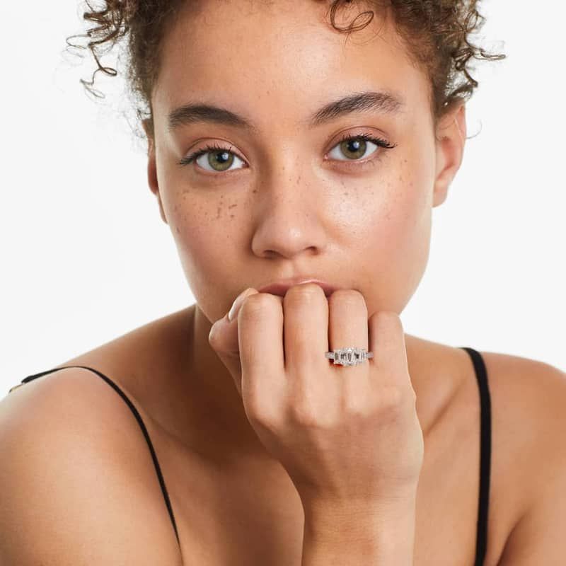 James allen 3 stone ring discount