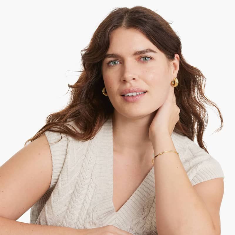 14K Yellow Gold Golden Hour Polished Hoop Earrings