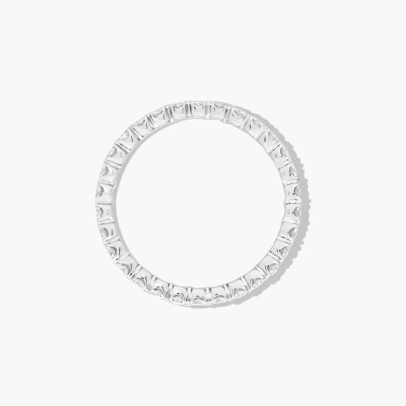 14K White Gold Fishtail Lab-Grown Diamond Eternity Ring (1.00 CTW F-G / VS2-SI1)
