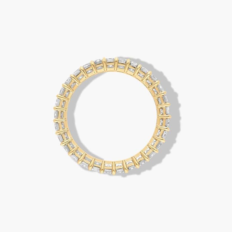 14K Yellow Gold Emerald Cut Lab-Grown Diamond Eternity Ring (2.00 CTW F-G / VS2-SI1)