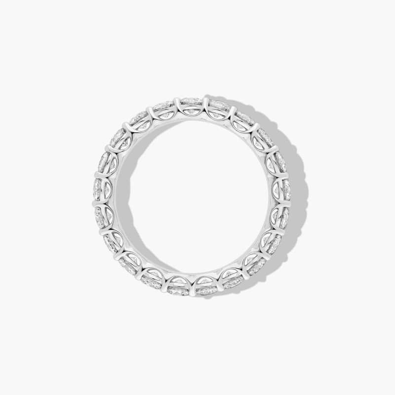 Platinum low dome Basket Lab-Grown Diamond Eternity Ring (2 CTW F-G / VS2-SI1)