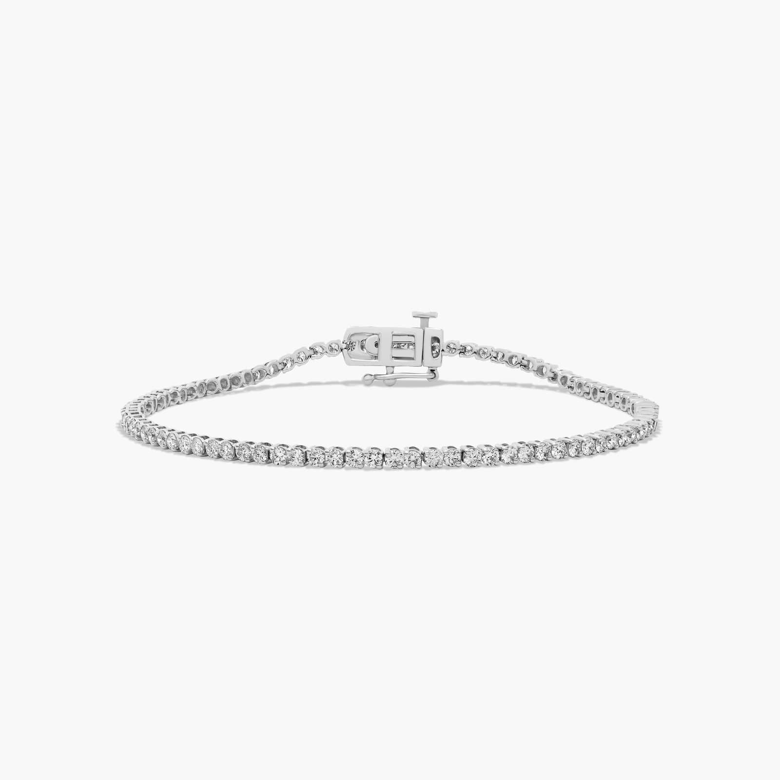 PlatinumTwoProngDiamondTennisBracelet(2CTW-H-I/SI1-SI2)