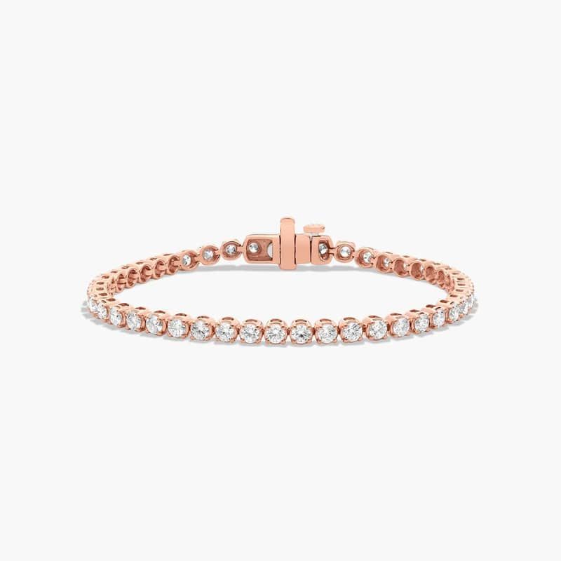 14K Rose Gold 6 Inch Four Prong Diamond Tennis Bracelet (3.00 CTW - H-I / SI1-SI2)